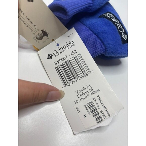 NWT COLUMBIA Sportswear Mt. Hood Youth Fleece Mittens Size Medium 10-12 Purple - Picture 4 of 4